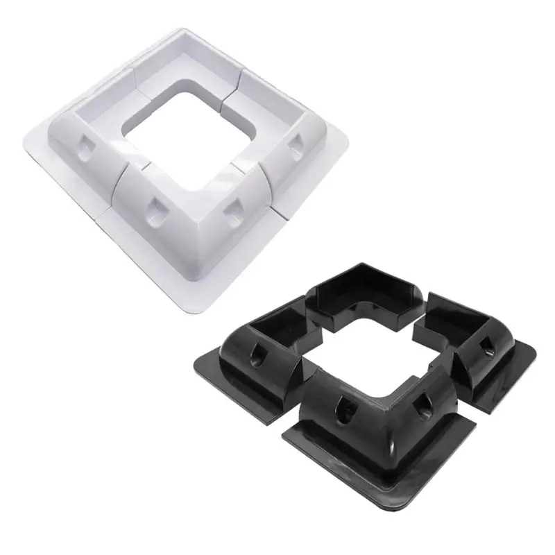 

4Pcs ABS Edges Solar Panel Mounting Brackets Black White Corner Set Kit For Yacht/Solar Panel
