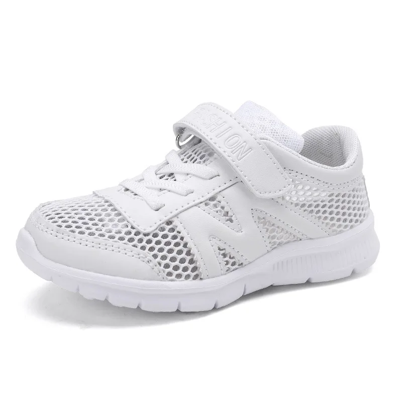 

Mesh Air Breathable Children's Shoes Boys Girls 2018 New Tide Hollow Mesh Breathable Children's Sneakers Kids Sports White Blue