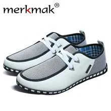 Merkmak/Новая модная парусиновая мужская обувь, брендовая мужская обувь на плоской подошве, дышащая деловая обувь высокого качества, большие размеры 39-46