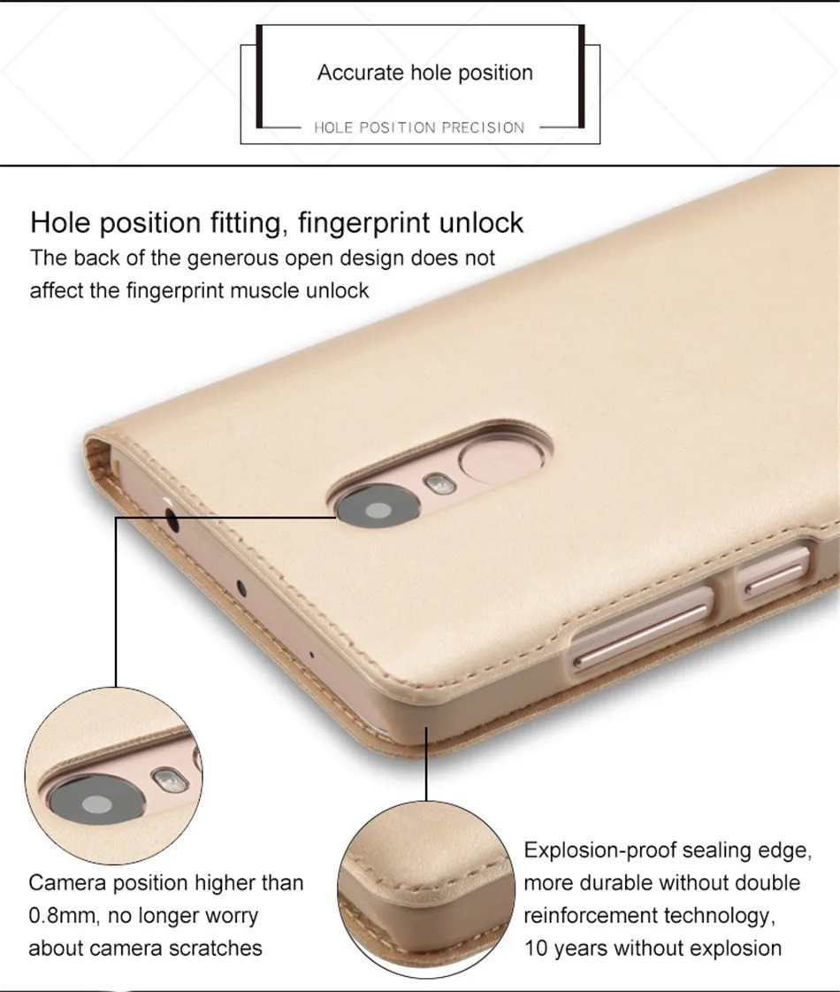For Xiaomi Redmi 4X 4A Note 4 4X Smart Quick View Open Window Flip PU Leather Cover Case Shock-proof Stand Matte Retro Phone Bga (3)