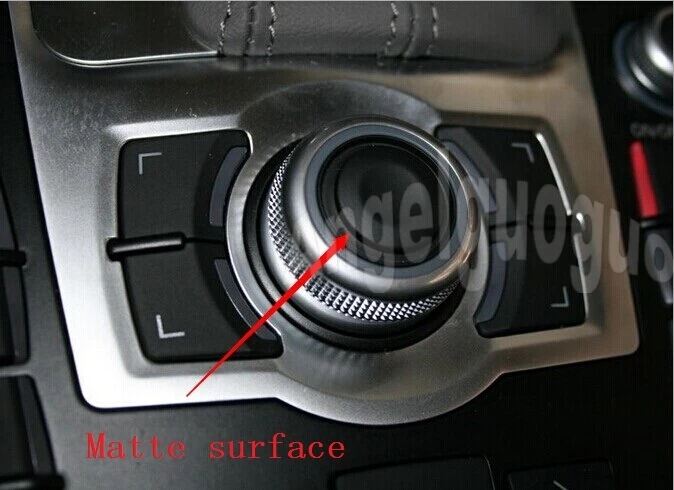 Silver knob Interior Upgrade Aluminum Alloy Modification Central Control knob Decorative Ring is Suitable for Audi Q5L