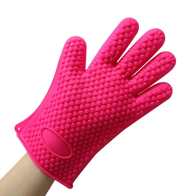 Best Price 2pcs/pair Silicone Glove Kitchen Heat Resistant Gloves Temperature Resistant Gloves Cooking Baking BBQ Oven Gloves Kitchen Tools