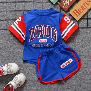 

Summer Toddler Boy Sports Wear Clothing Set Children Clothing Short Sleeve Shirt Boys Suit For Kids Clothes