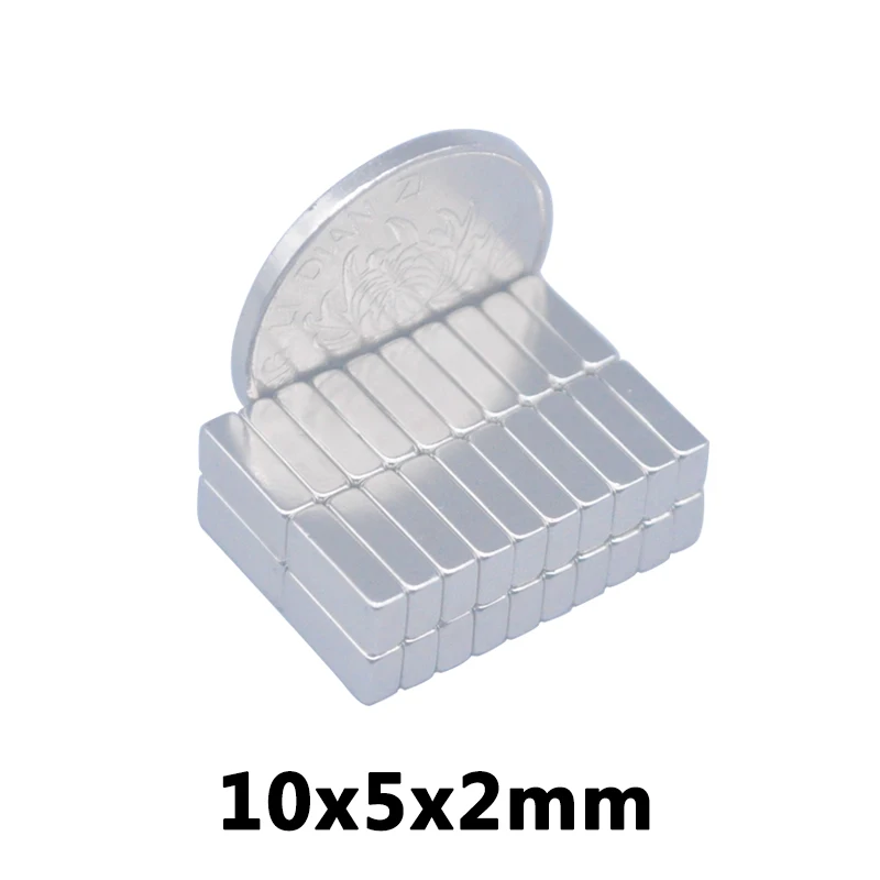 50pcs/lot N35 Rectangular f 10x5x2 Super Strong Neodymium magnet NdFeB | Обустройство дома