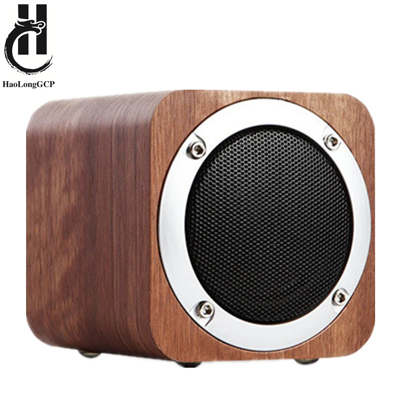 Cool Wooden Design 5W Mini Wireless Bluetooth Speaker Portable AUX