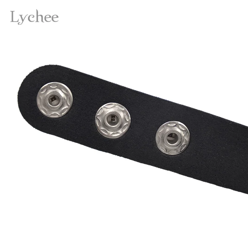 Lychee 2 шт./лот готический панк металлические заклепки Шипы черный кожаный наручный