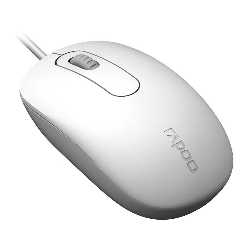 Rapoo Gaming Mouse Ergonomic Optical Mice ABS Eco-friendly USB Wired 1600DPI for Office Home Comput