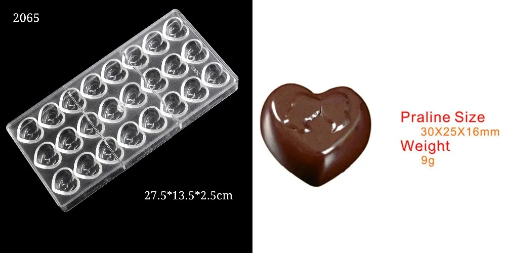 3D Любовь Форма День Святого Валентина поликарбонатовый для шоколада форма сладкий леденец, пудинг желе форма для выпечки, сделай сам Кондитерские инструменты