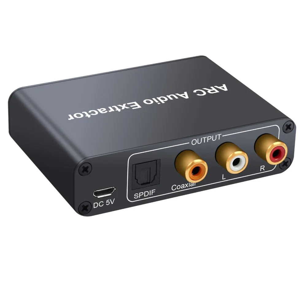Аудио адаптер proзор с алюминиевой дугой HDMI аудио экстрактор преобразователь