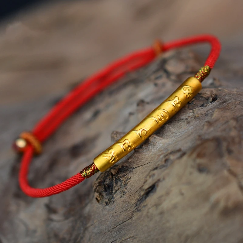 LKO S999 браслет из стерлингового серебра с Красной веревкой для мужчин и женщин