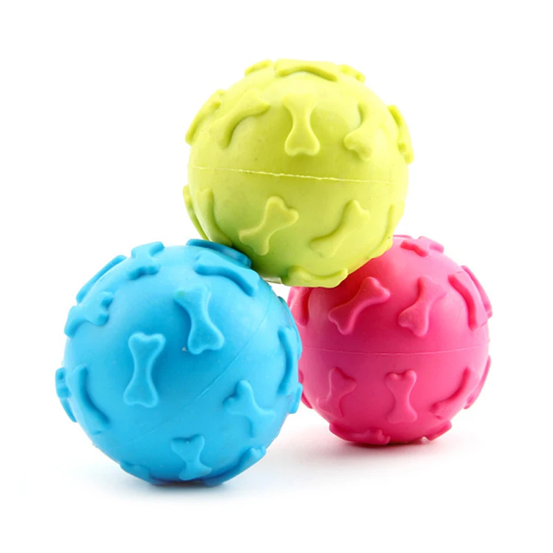 1pcRubber Toys For Pets Dog Pet Puppies Bone Ball Puppy Play Funny