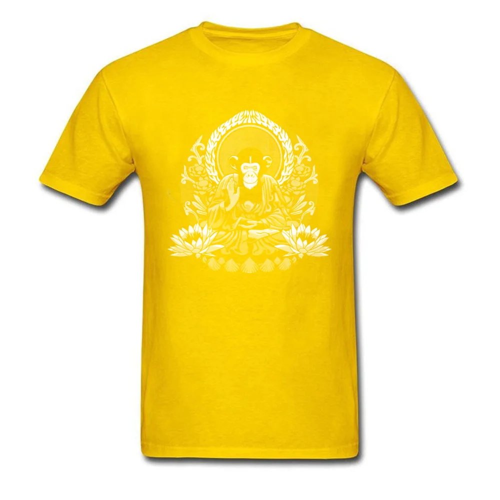 2018 Man Tops Shirts Funny Party Tshirts 100% Cotton Short Sleeve Printed On Sweatshirts Round Neck Wholesale Zen Sapience   White Halftone yellow