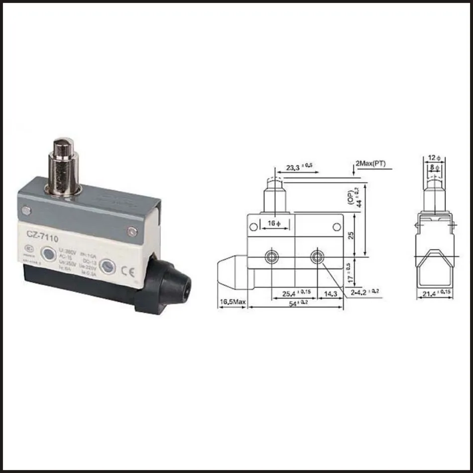 

Switch travel limit switch 15A Electrical Safety Key Interlock switch Compact Prewired micro switch CZ-7110