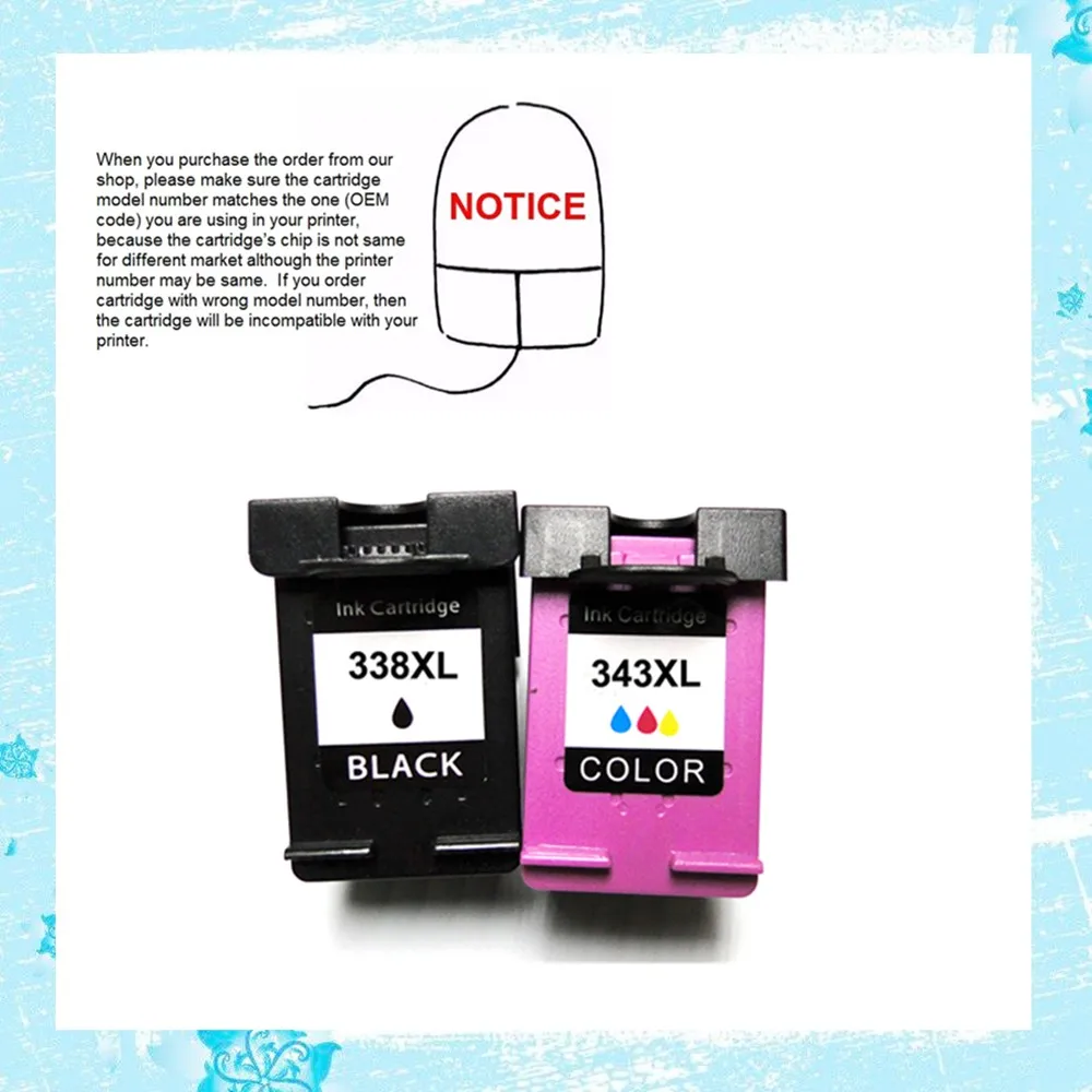 C8765EE C8766EE for HP338 HP343 ink cartridge for HP Deskjet 6840/9800
