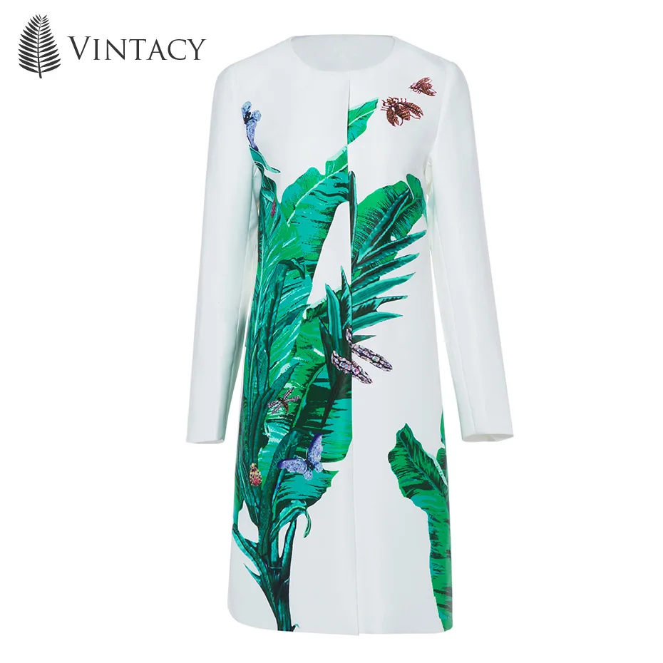 Vintacy 2018 spring and autumn Overcoat A Line fashion