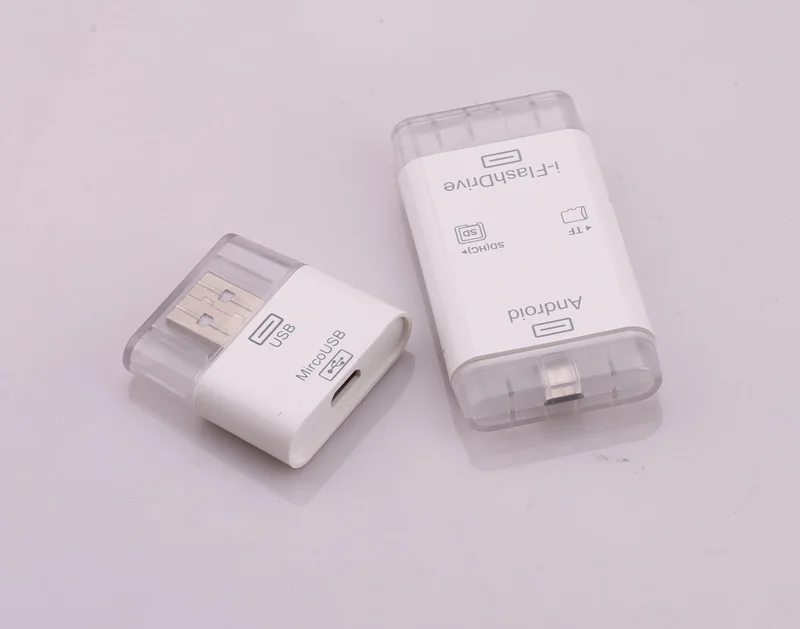 3в1 SD SDHC Micro SD TF кардридер для iPhone X 5 5S 6 6 S 7 8 Plus, устройство для чтения карт памяти для iPad для OTG Micro USB Android телефон