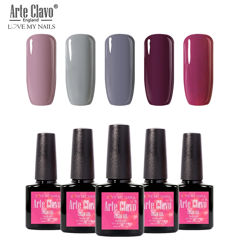 

Arte Clavo 5pcs/lot Gel Nail Polish Set For Manicure Nail Extension Kit Nails Art Gel Lacquer Acrylic UV LED Lamp Design Set