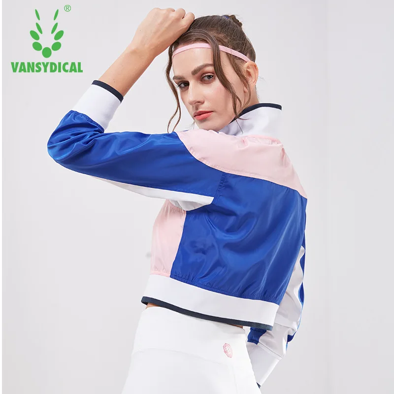 Vansydical женская сексуальная спортивная рубашка куртка футболка для фитнеса