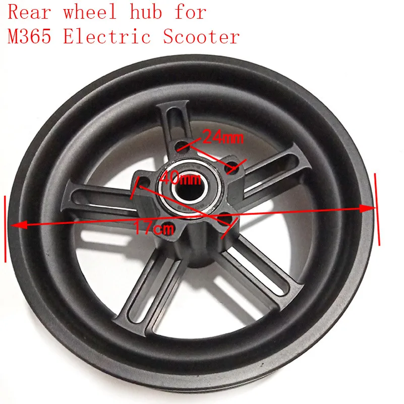 Electric Scooter Wheel Hub Aluminum Rear Wheel Hub with Original Axle for Xiaomi M365 Scooter Parts lightning shipment