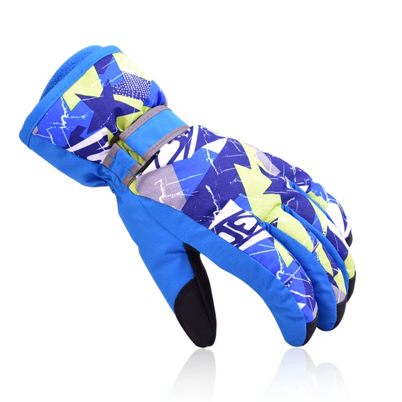 Children Waterproof Skiing Gloves Boy Girl Snowboard Gloves Winter