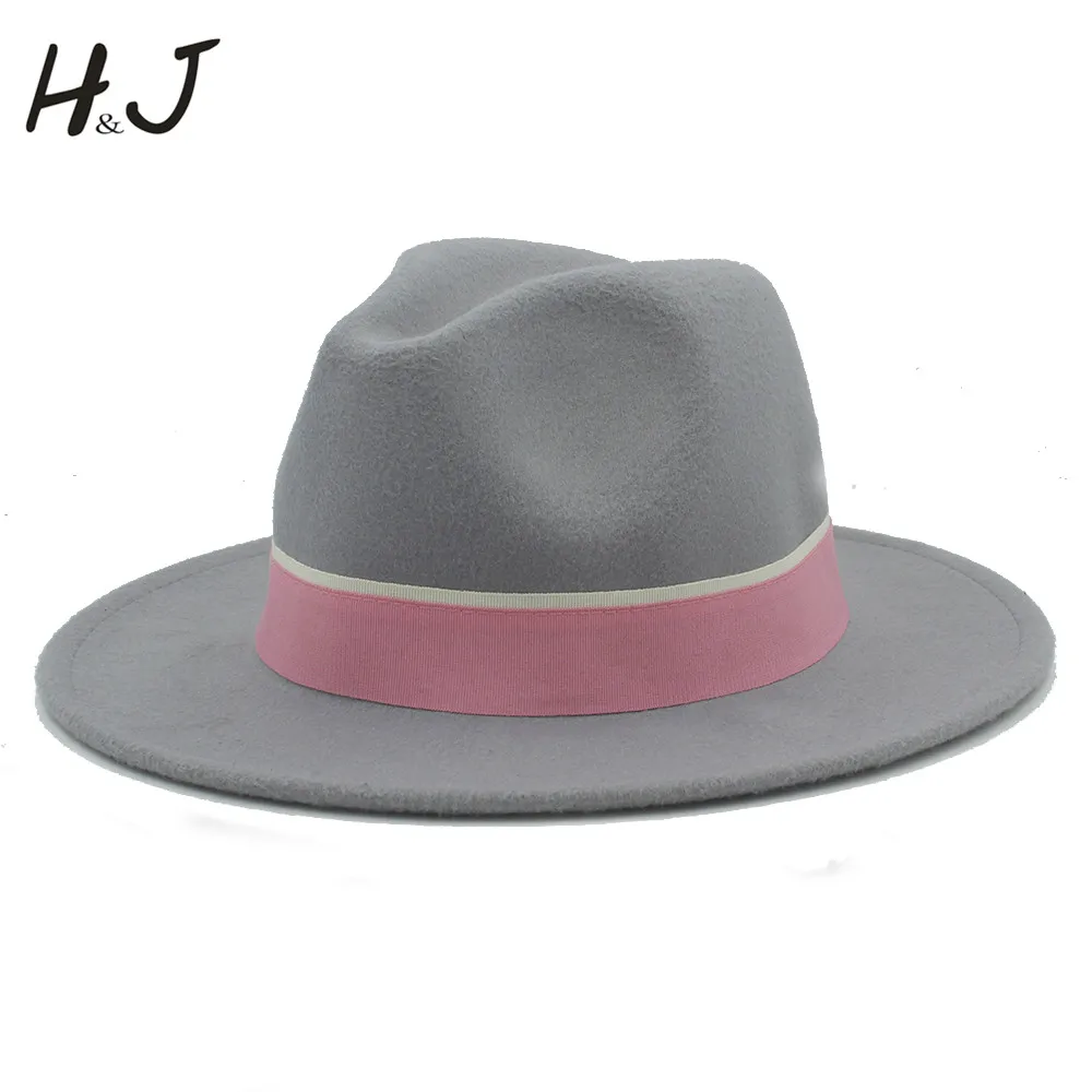 Шляпа Fedora для женщин и мужчин шерсть зимы осени Chapeu Feminino Cloche с широким полями