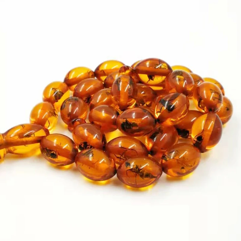 Misbaha Real Insect Rosary 33 Muslim Tasbih Ramadan Eid gift Islamic accseeories prayer beads Man's Misbaha 33 bead bracelet - Image 5