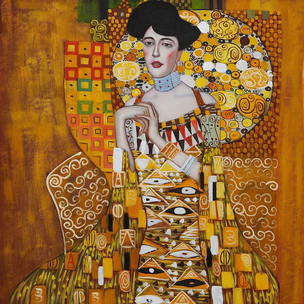 Gustav Klimt - potret Adele Bloch - Bauer I tangan dilukis di atas kanvas,  Lukisan minyak, Karya seni sebagai hadiah, Pengiriman Drop deco - AliExpress