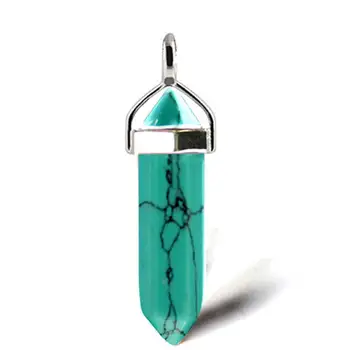 

DIY Quartz Point Pendant Charm White Stone Jewelry Accessories Silver Healing Reiki Chakra Jewelry Findings 2017 New