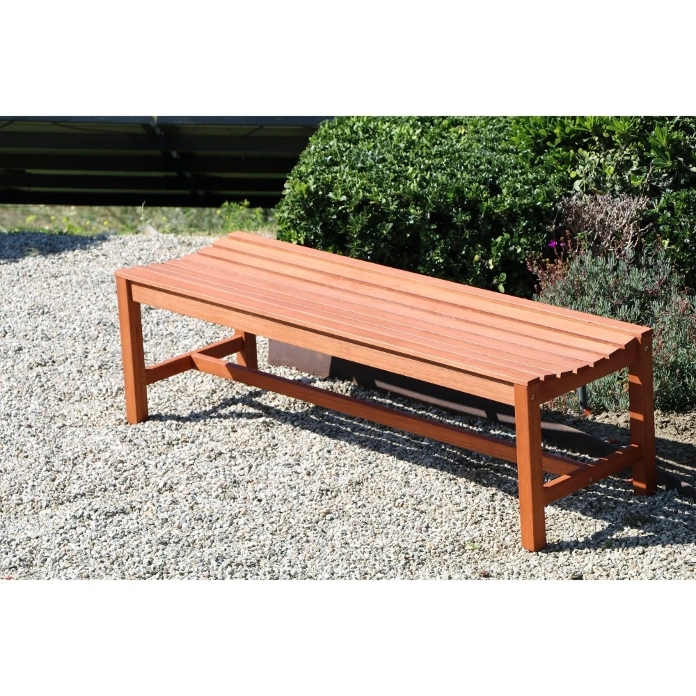 Malibu Eco-friendly 4-foot Backless Outdoor Hardwood Garden Bench V1640 (1)