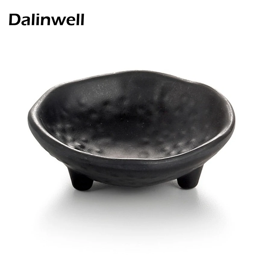 Japanese Soy Sauce Dipping Bowl Small Melamine Crackle Glaze Ice Cream