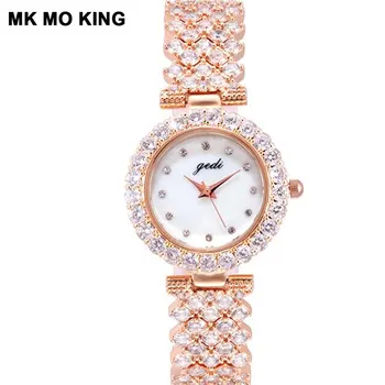 

Top Brand Luxury Rose Gold Crystal Women's Watch Classic Stainless Steel Quartz Waterproof Lady Clock Relogio Feminin Jewelry
