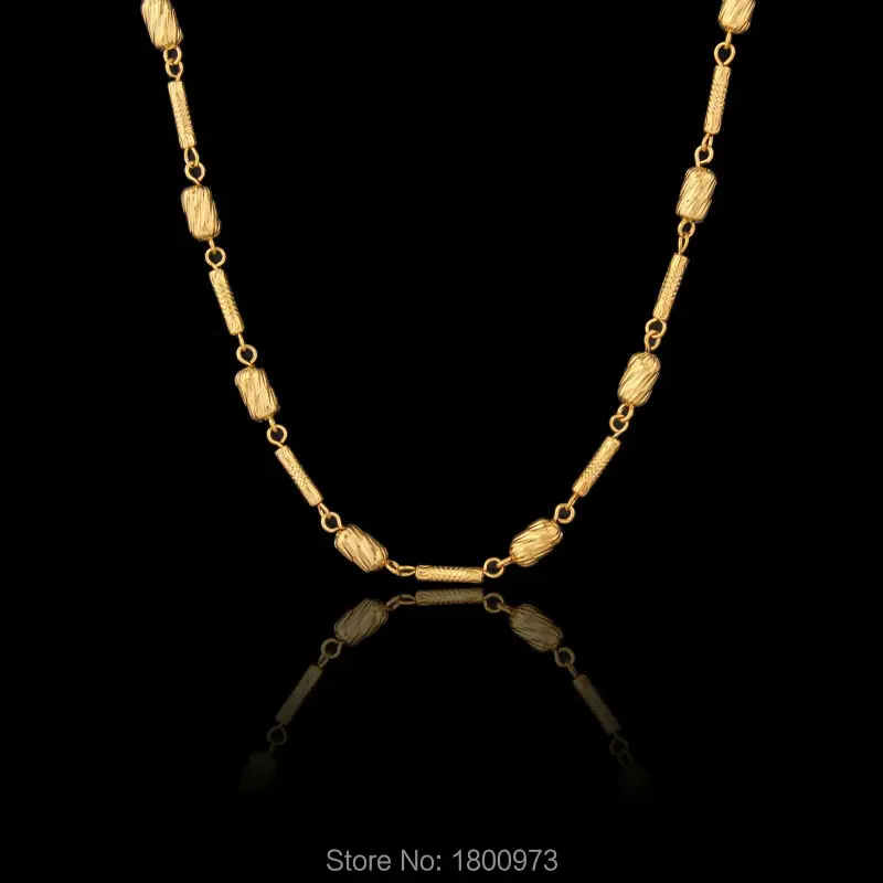 High Quality Fashion Men Jewelry Choker Necklaces18K Gold Color 45CM
