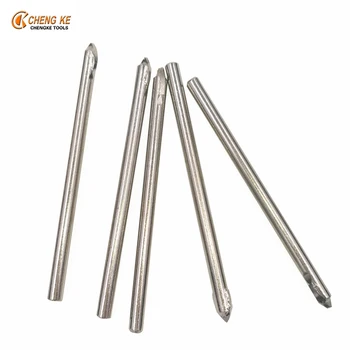 

CHENG KE 5Pcs/Set 4mm ceramic glass drill bit professional high speed steel Round Shank triangular drill bit brand hand tools