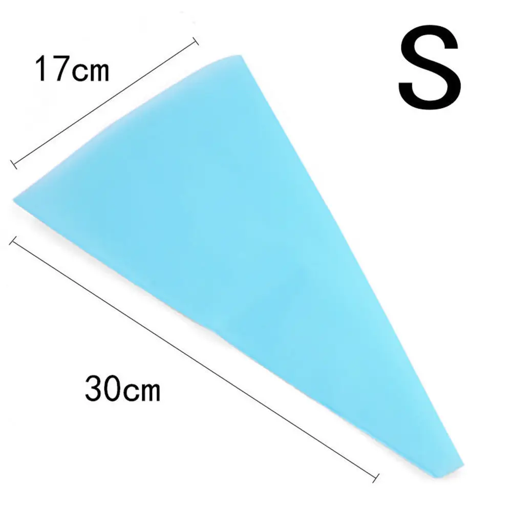Linsbaywu 1 x силиконовые многоразовые Обледенение Трубопроводы Крем кондитерский мешок Торт Украшение Инструмент DIY - Цвет: S