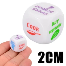 1pcs  6 sided D6 20mm Round Corner Dice Novelty Game Toy Cute Family Housework Acrylic Dice Funny