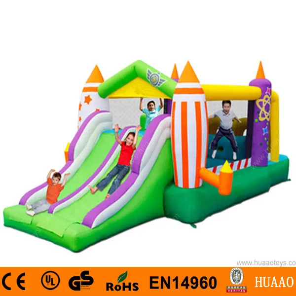 

2016 New Double Lane Slide Bouncer Castle for Family Use with Free CE blower