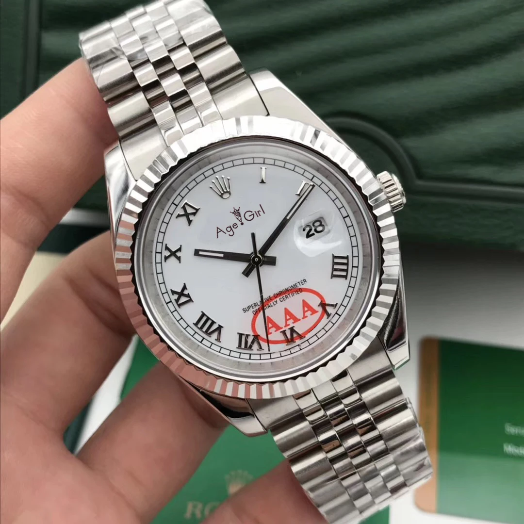 

Luxury Brand New Automatic Mechanical Men Datejust Stainless Steel Sapphire Silver Black Rome President Sport Watch 36mm AAA+