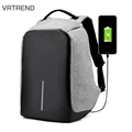 VRTREND USB Charge Anti Theft Backpack Men Travel Security Waterproof School Bags College Teenage Male 15inch Laptop Backpack