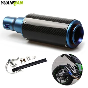 

Universal 36-51mm Carbon Fiber Motorcycle Exhaust Pipe Motocross Muffler FOR Yamaha R-25 FAZER FZ6 FZ1 FZ8 FZ1000 YZF-R6 XT250