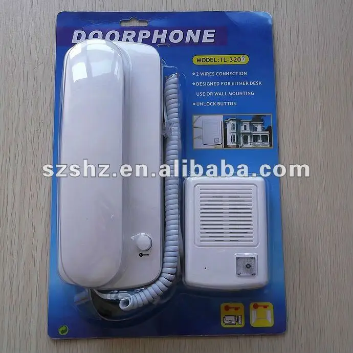 

Top Quality 220V wired audio doorbell door phone high quality audio intercom system with unlock function Free shipping