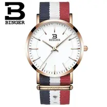 Switzerland BINGER Sports Woman Watches 2017 ultrathin limited edition Wristwatches For Girl Gold Thin Watch