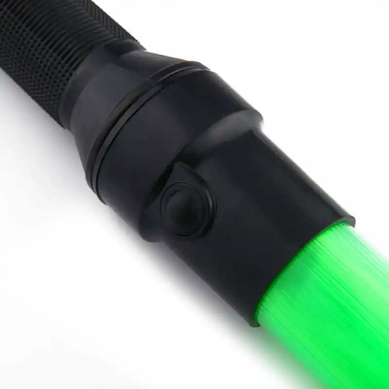 Powerful led flashlight Traffic Safety 3 Modes Traffic Baton Light Fluorescent Sticks by 2 x D batteries #3S27 (5)