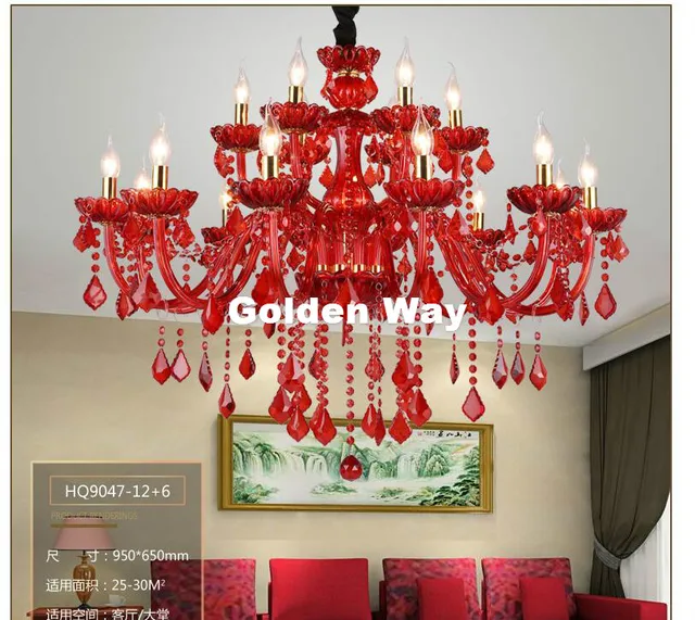 European Modern Red Gold K9 Crystal Chandelier Re European Modern Red Gold K9 Crystal Chandelier Re Chandeliers Light Res De Cristal Led