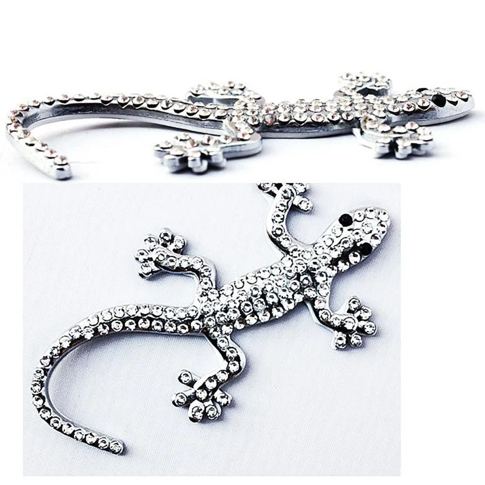

SEKINNEW Rhinestone Metal Truck Car Decor 3D Emblem Lizard Gecko Solid Logo Sticker Decal Car Styling Stickers For Car Auto Moto