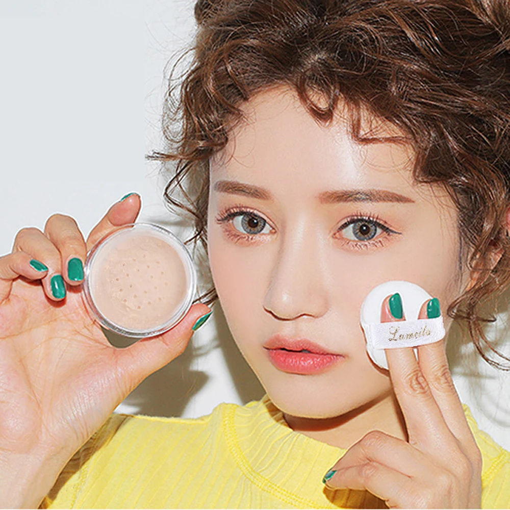 

Refreshing Mineral Loose Powder Makeup Transparent Finishing Powder Waterproof Cosmetic For Face Finish Setting With Puff TSLM1