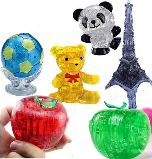

Kidpower Happy Hour Jigsaw Crystal Puzzle 3D Animal Puzzle Bus brain game Educational Toys Gift Present