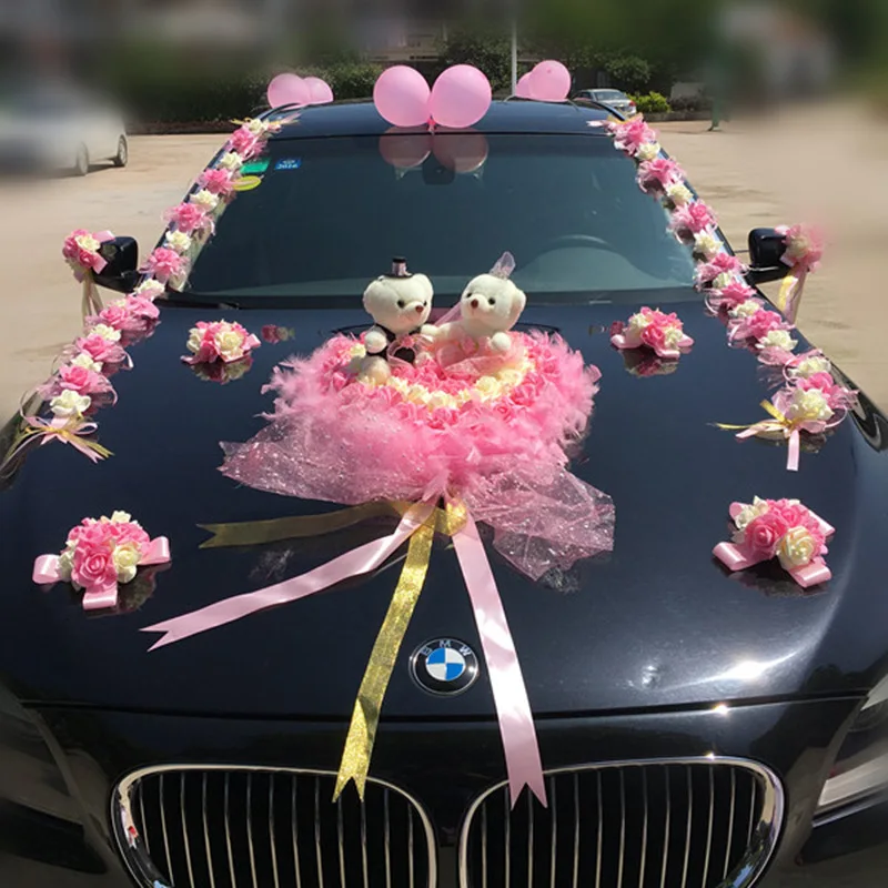 Wedding Car Decoration Artificial Flowers Wedding Decorative Flowers Foam Roses Silk Decoration