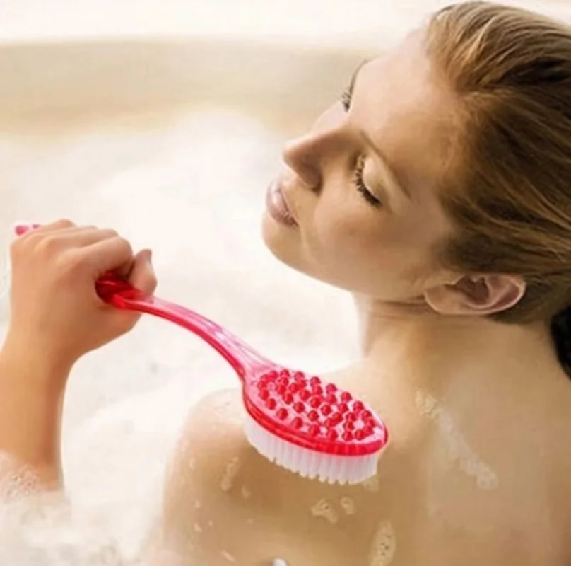 Bath Brush Long Handle Scrubber Skin Massage Brush Feet Rubbing Body Brush for Back Exfoliation Brushes Bathroom Accessories