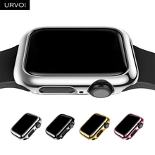 Чехол URVOI для Apple Watch series 4 5 6, блестящий пластиковый бампер с гальваническим покрытием, жесткий чехол с рамкой для iWatch, тонкий Ультратонкий чехол Чехол URVOI для Apple Watch series 4 5 6, блестящий пластиковый бампер с гальваническим покрытием, жесткий чехол с рамкой для iWatch, тонкий Ультратонкий чехол