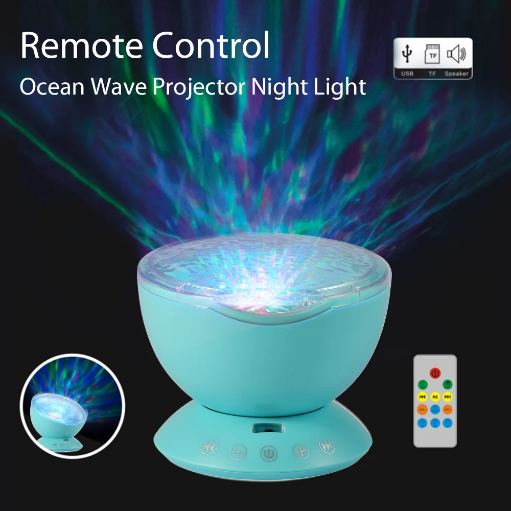 Проектор Ocean Wave музыкальный динамик светодиодный ночник с пультом